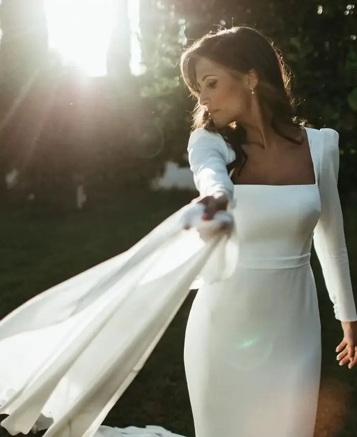 Robe de mariée sirène civile élégante