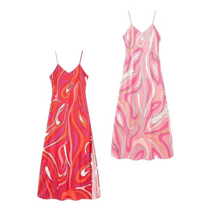 Camisole élégante en polyester imprimée pour femmes sans manches style été à épaules nues pour les sorties et les occasions spéciales
