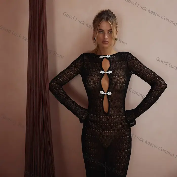 2025 robe tricotée dos nu couvrir pour les femmes 2025
