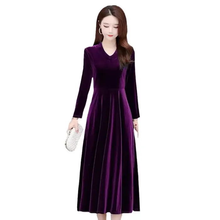 Robe de maternité élégante en velours