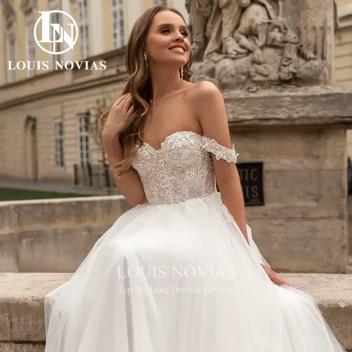 Modis-Robe de mariée A-ligne en tulle pour les patients romantiques