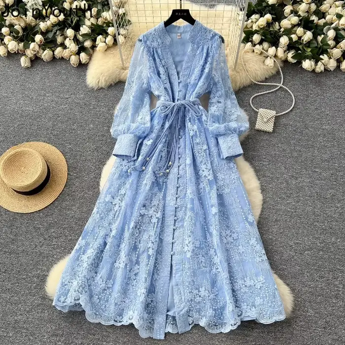 Robe Vintage à simple boutonnage pour femmes