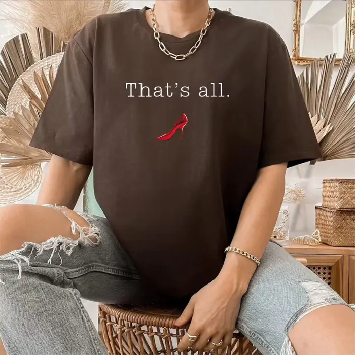 T-shirt vintage "The Devil Wears That's All" pour femmes juniors citations de Miranda Priestly hauts en coton polyester mode décontractée tendance