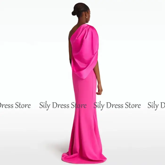 Charmante robe de soirée sirène en satin et jersey
