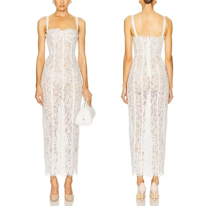 Robe de Cocktail en dentelle pour femmes