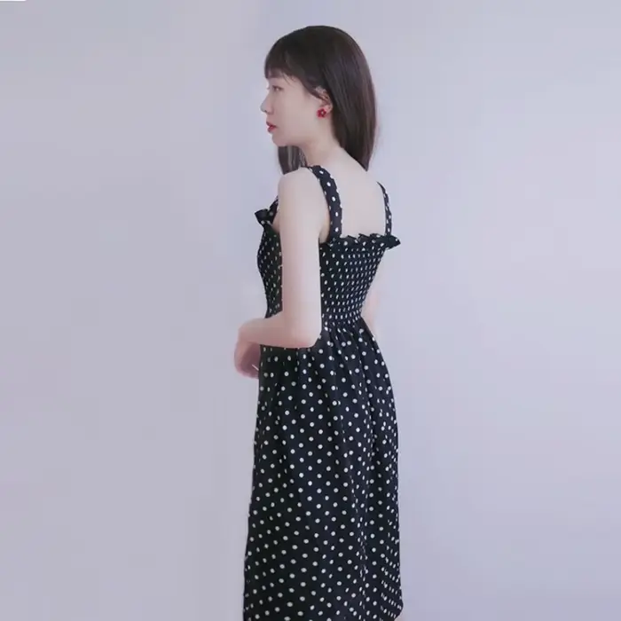 Robe d'été en fibre de point pour femmes