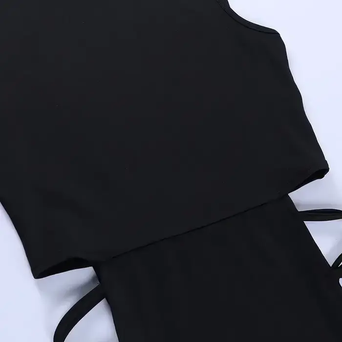 Robe noire élégante sans manches