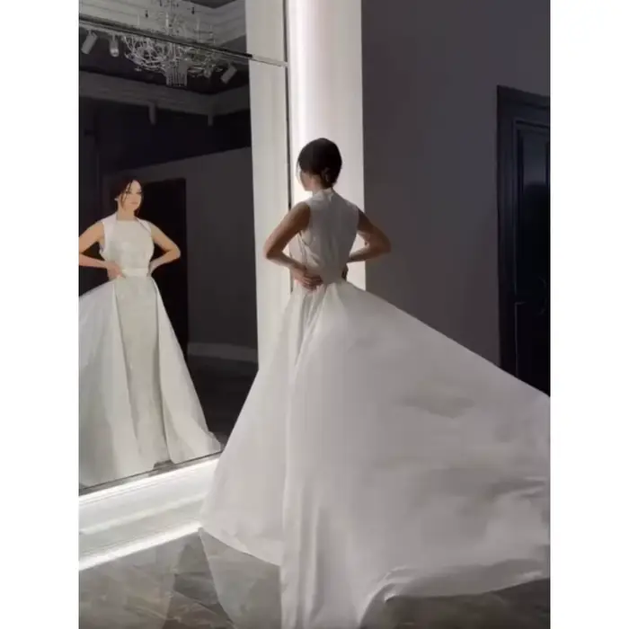 Robe De soirée argentée brillante