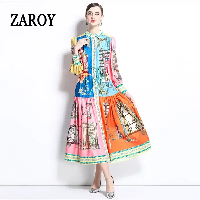 ZAROY – robe mi-longue à manches longues