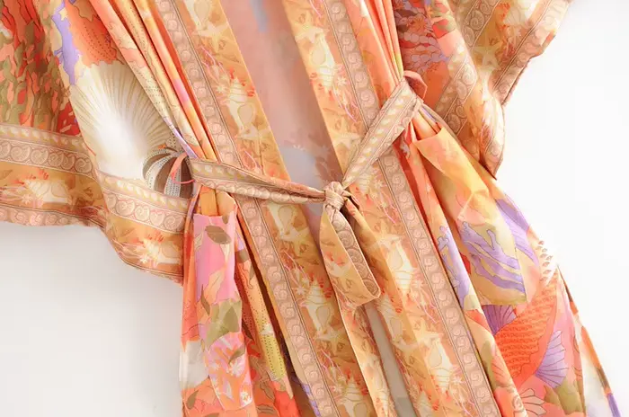 Mod ie-Robe kimono à manches chauve-souris pour femme