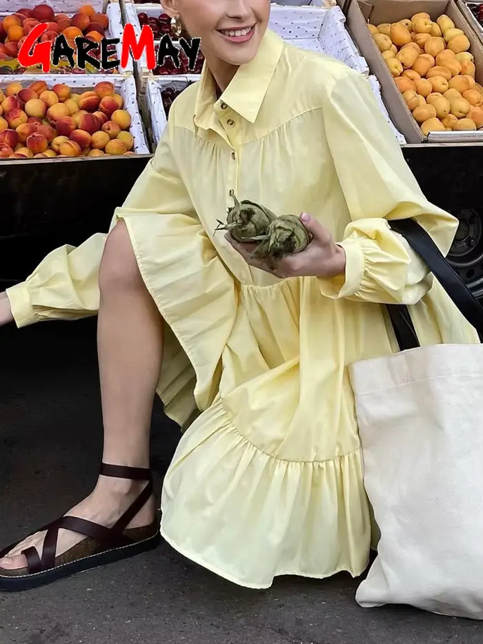 Robe chemise vintage à manches longues pour femmes, bleu, blanc, col rabattu, boutons élégants, printemps été, style décontracté, occassions spéciales
