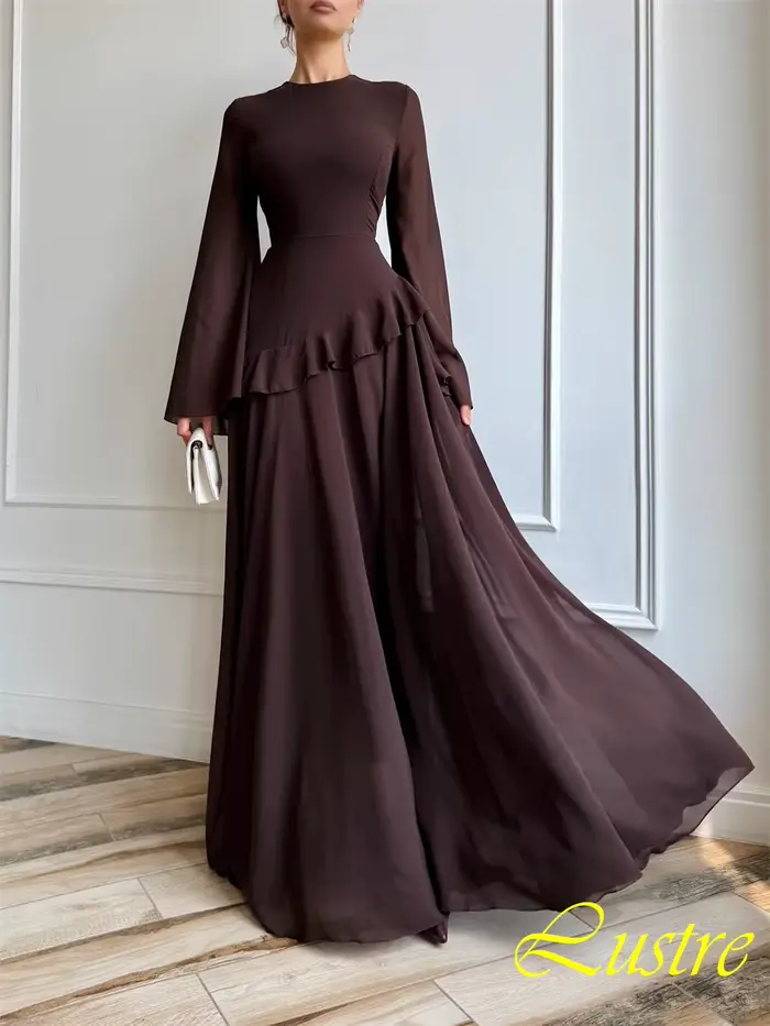 Robe de soirée en mousseline de soie personnalisable pour femmes occassions spéciales soirée mariage soirée officielle formal evening wedding party formal prom