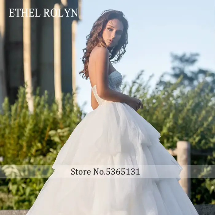 ETHEL ROCirCN-Robe de mariée froncée dos nu