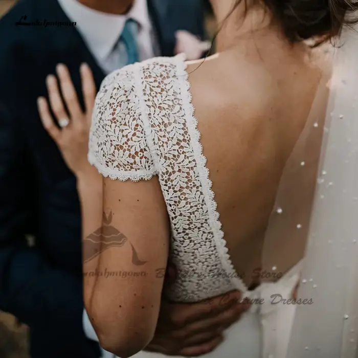 Robe de mariée bohème à dos nu personnalisable pour femmes, blanche ou ivoire, occasions spéciales et événements importants