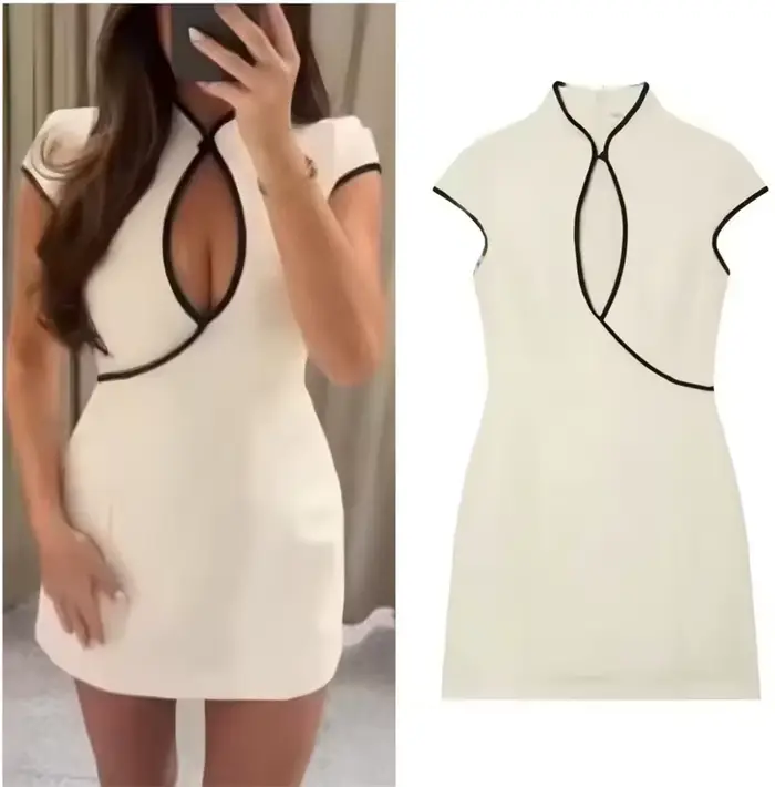 Robe mini color-block élégante pour femmes style plage été 2026 occassions spéciales