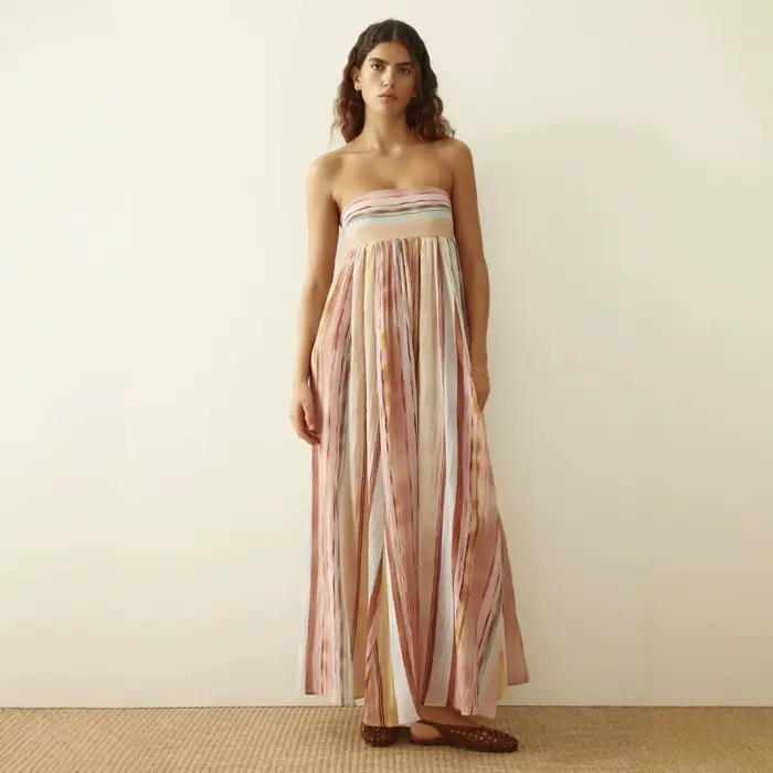 Robe mi-longue sexy à encolure drapée