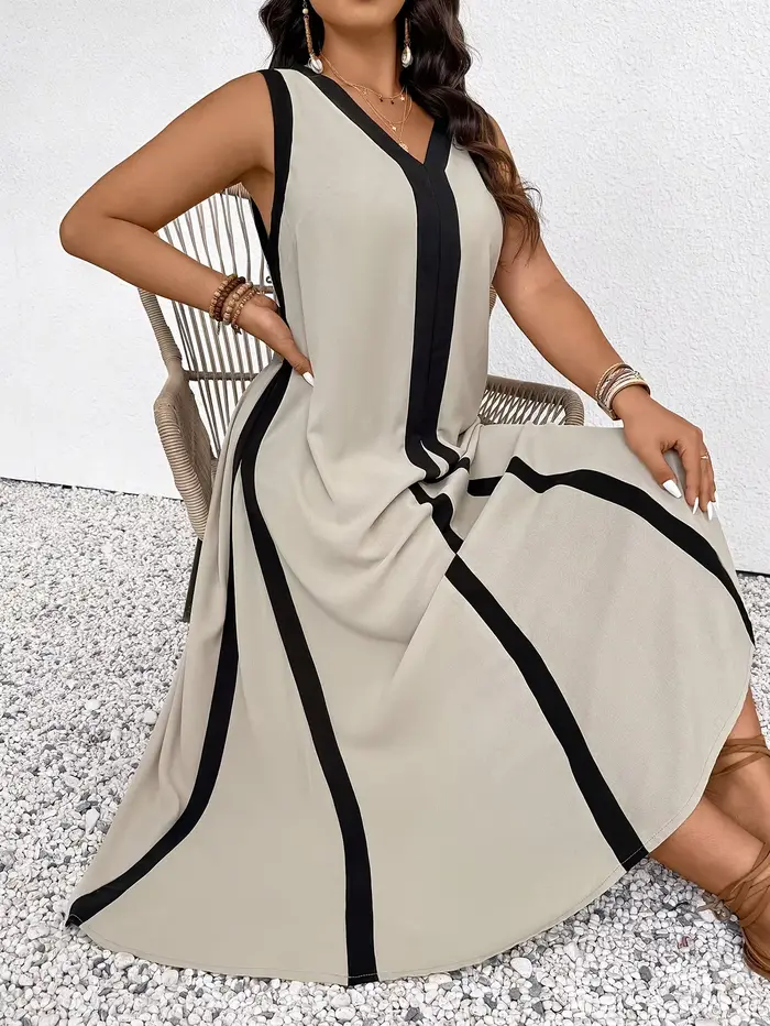 Robe décontractée grande taille, style élégant et tendance pour sorties