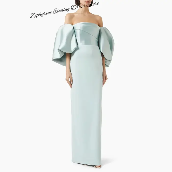 Robe de soirée formelle simple à épaules dénudées