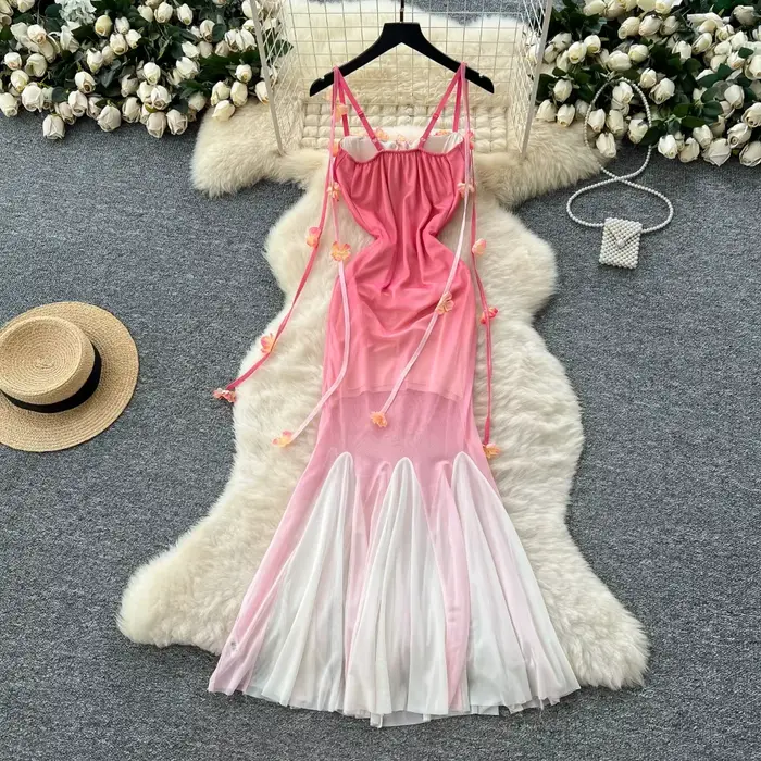 Robe longue asymétrique