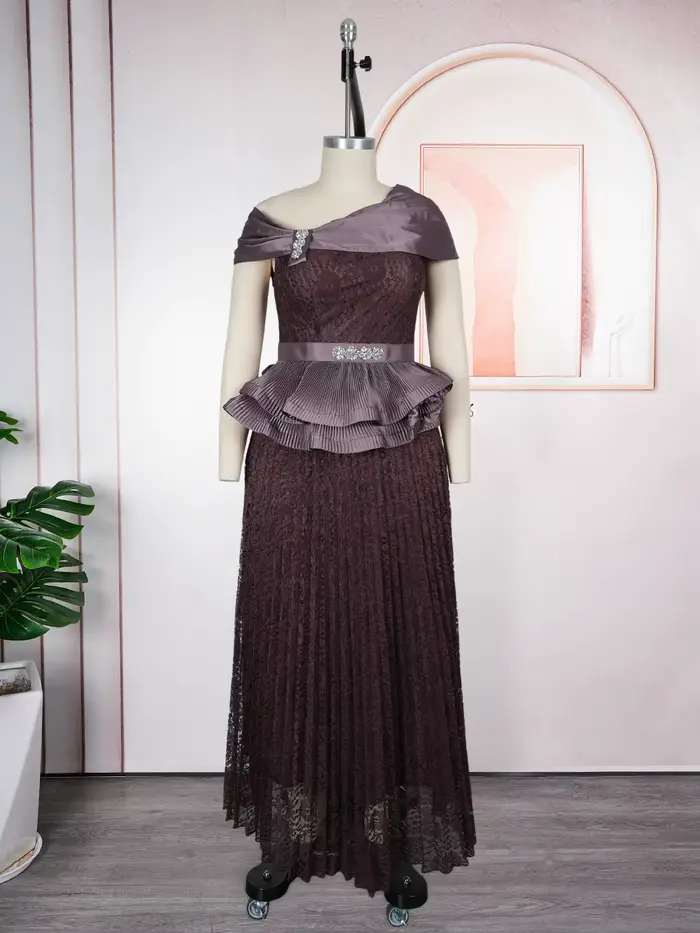 Robes longues élégantes pour femmes Printemps-Été 2026 – Robes plissées maxi pour mariage, soirée, b