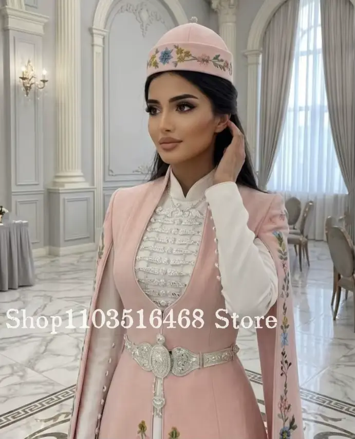 Robe de mariée musulmane rose bonbon pour bébé