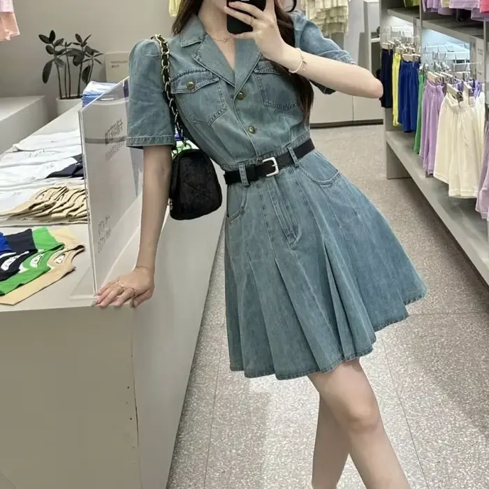 Robe courte pour femmes élégante mini boîte de nuit corset moulante denim mode été 2025 XXL vêtements pour femmes courbes occassions spéciales