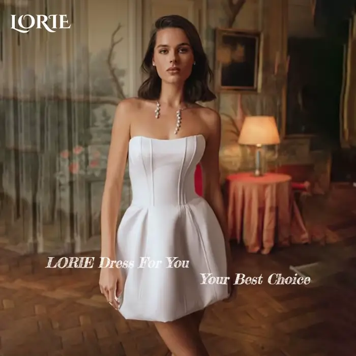 LORIE Vintage robe de mariée sirène courte Rose plis balle 3D fleurs Corset Mini