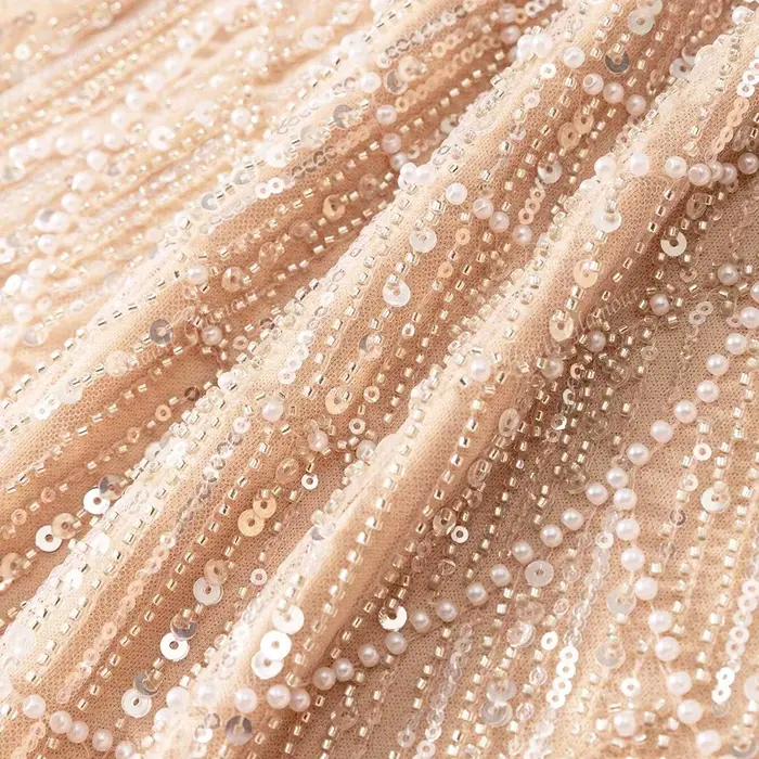 Robe de soirée élégante style sirène manches longues traîne détachable sequins pour mariage bal de promo personnalisable polyester tulle dentelle paillettes occassions spéciales