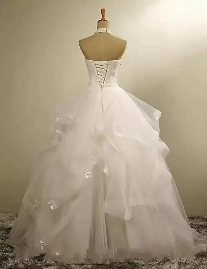 Robes de mariée blanches à col halter pour femmes 2026