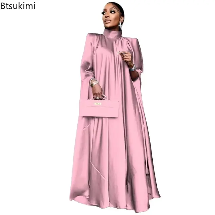 Robe de Soirée en Satin Unie Polyester Taille Unique pour Femmes Occasions Spéciales Soirées Fêtes Clubs Bureau