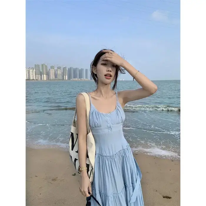 Robe d'été pour femme, style français