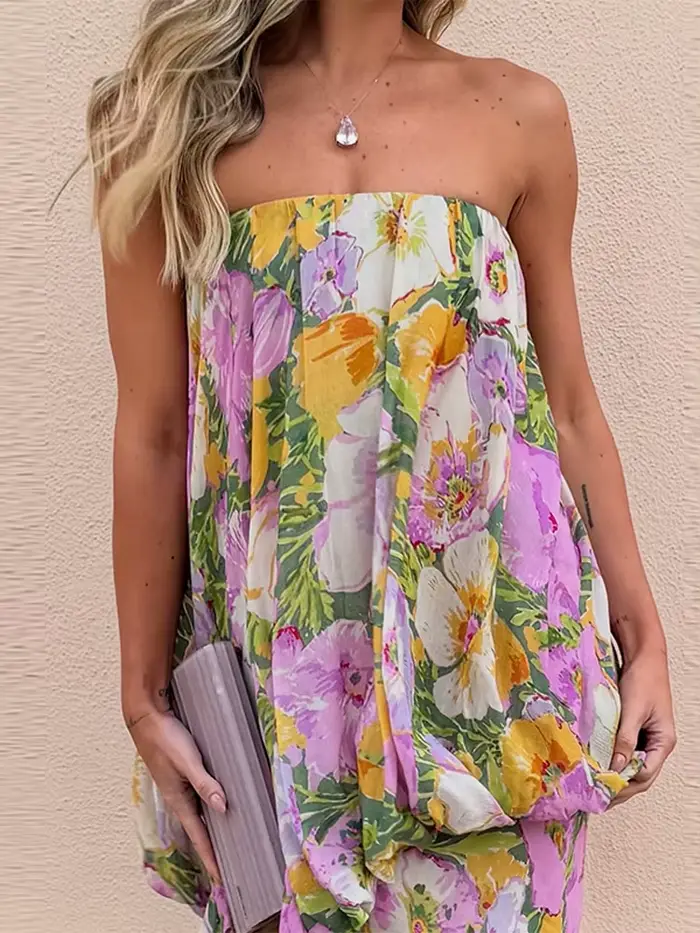 Robe Maxi d'été sans bretelles pour femmes