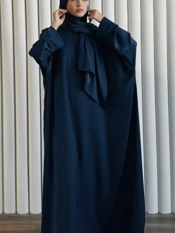 Robe Eid pour femmes Abaya à capuche amour coeur broderie solide robes de soirée Caftan musulman