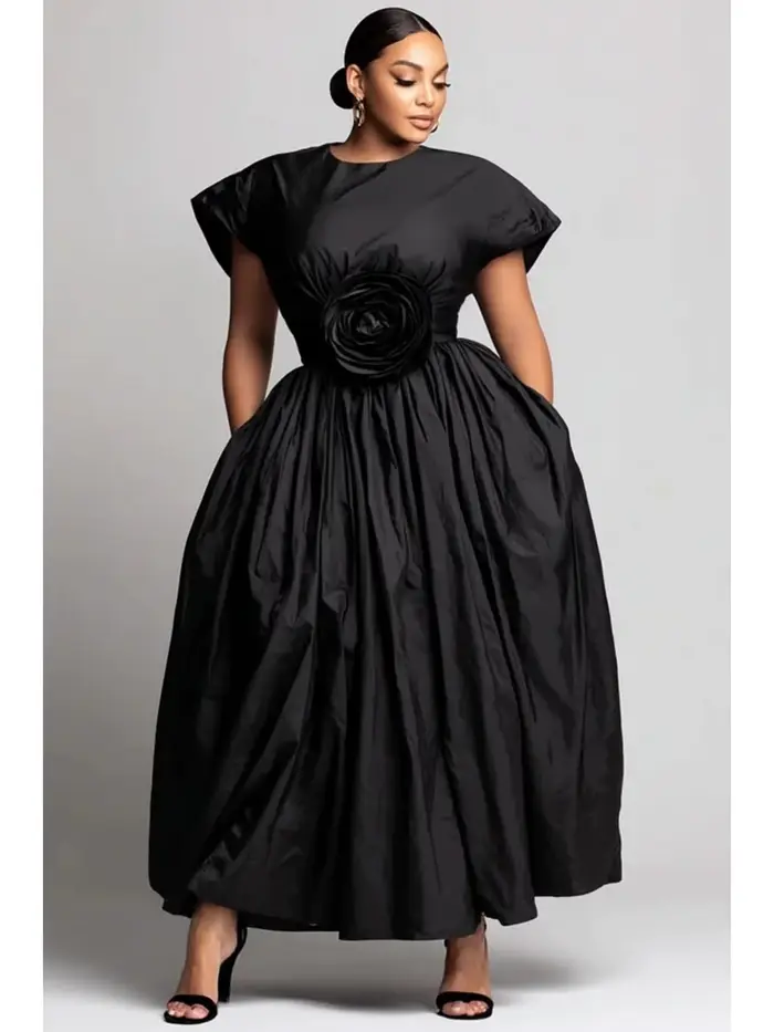 Robe midi grande taille pour femme