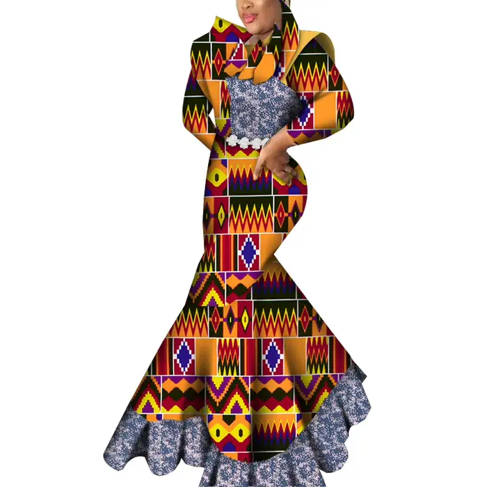 Robes Ankara pour femmes, tenue de soirée, longue, vide, tambour imprimé africain, Dashiki, vêtement