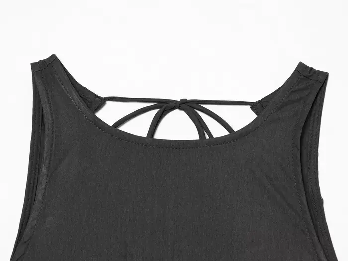 Robe midi sans manches pour femme