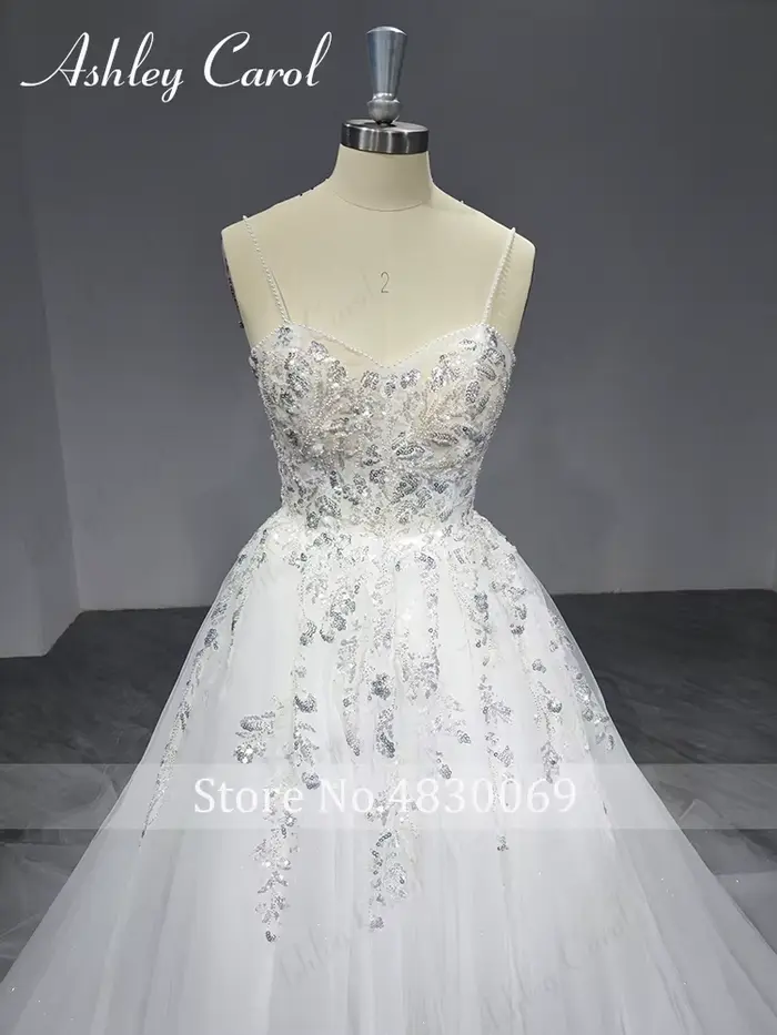 Ashley Carol Boho robe De mariée luxueuse offre spéciale avec veste perles paillettes Illusion a-ligne robe De mariée robes De Novia