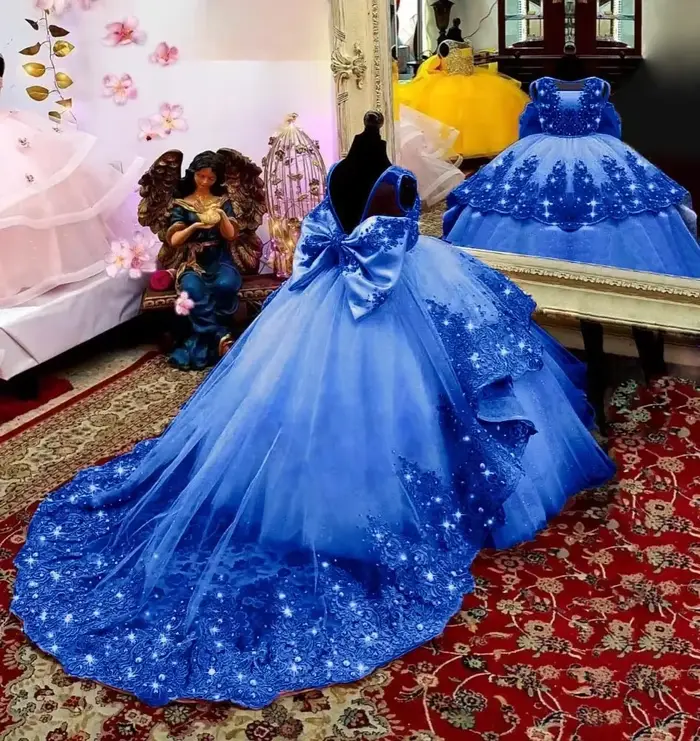 Robe de demoiselle d'honneur en dentelle perlée pour enfants, élégante sans manches, sur mesure pour mariage, anniversaire, concours de princesses