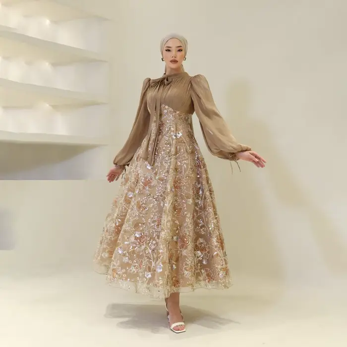 Robe de soirée islamique personnalisée pour femmes