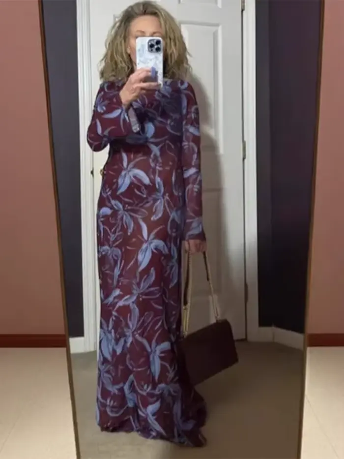 Robe de soirée bohème imprimée pour femmes