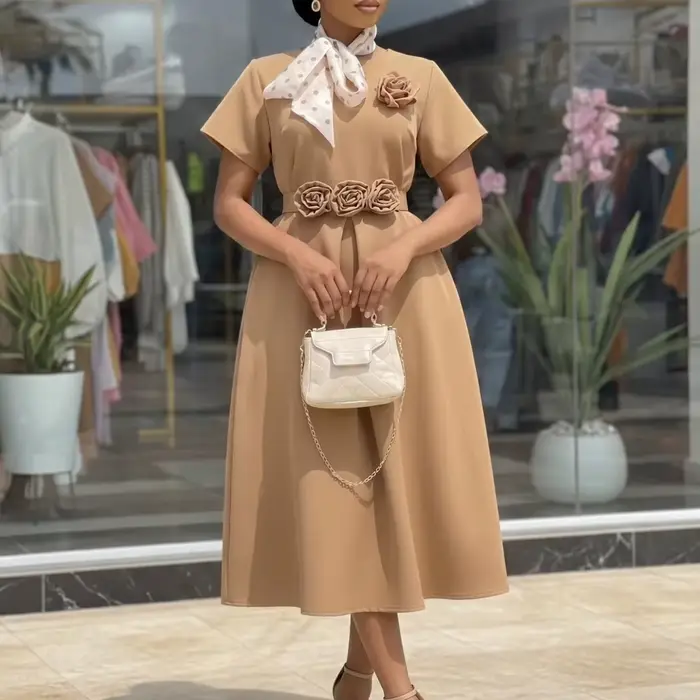 Robe plissée élégante pour femme