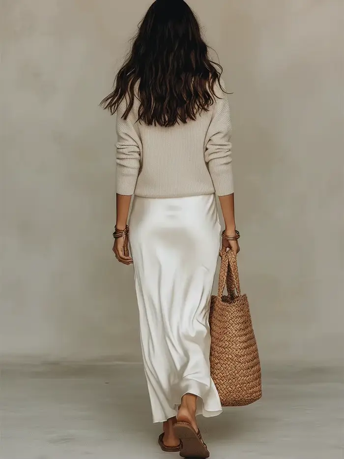 Ensemble chic en satin 2 pièces pour femme