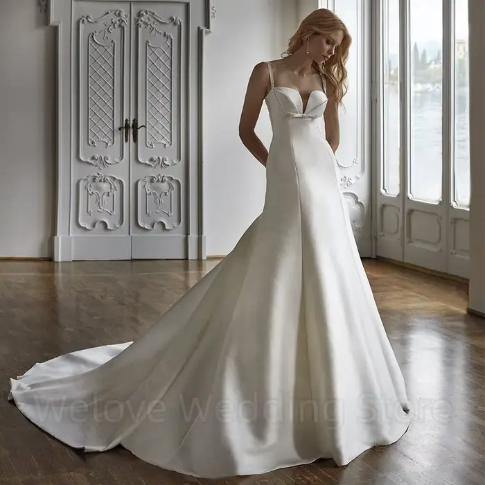 Robe de mariée chic en satin