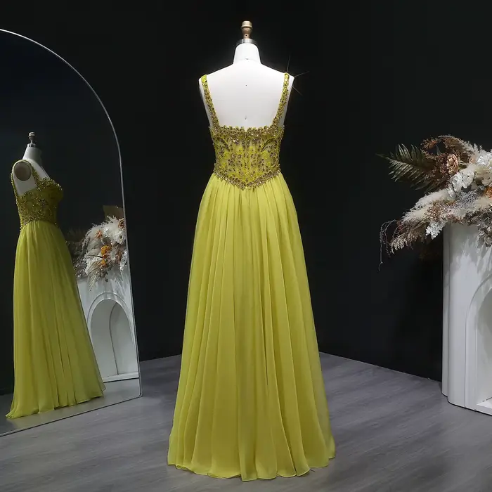 Robe de soirée élégante Sharon Said 2026 avec sequins et cristaux pour femme