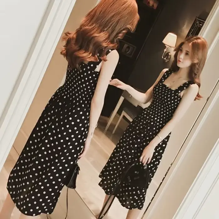 Robe d'été en fibre de point pour femmes