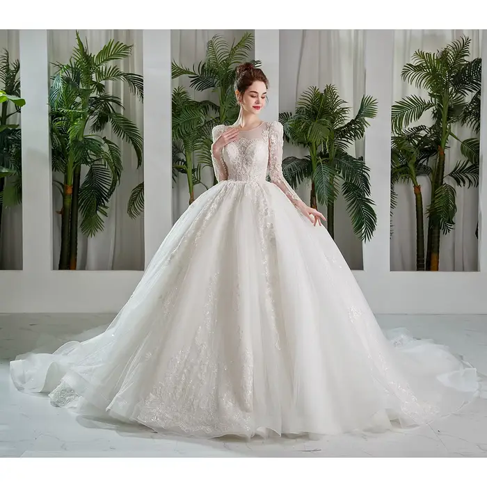 9192 Personnalisé Princesse Robes De Mariée 2023 Bouffée À Manches sulfRobe