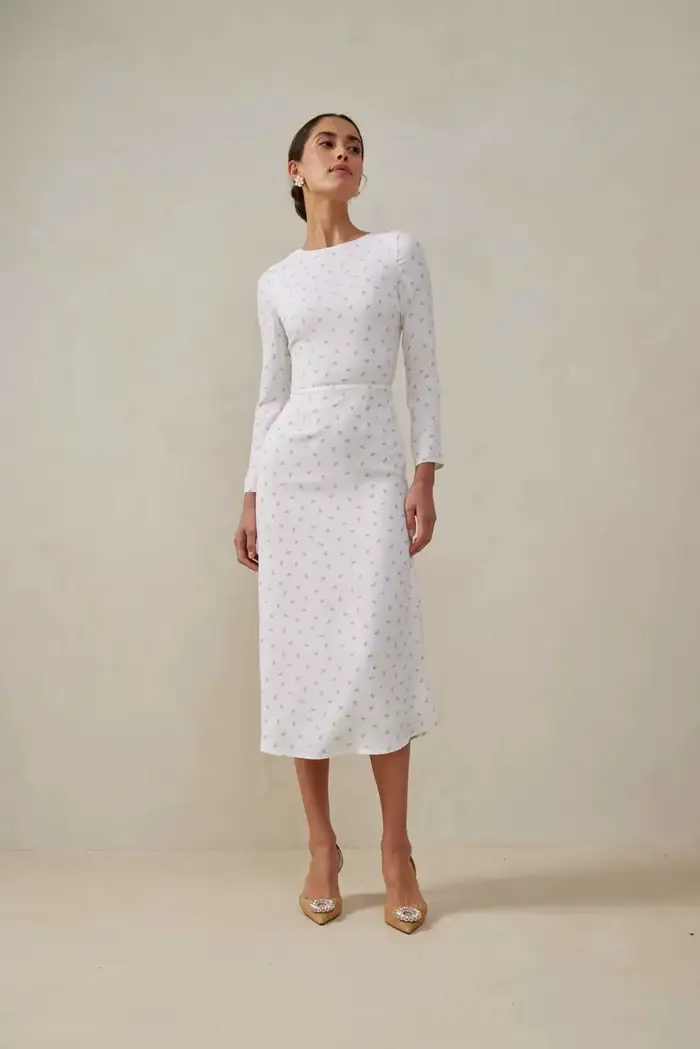 Nouvelle Robe Midi Chic à Imprimé Floral pour Femme