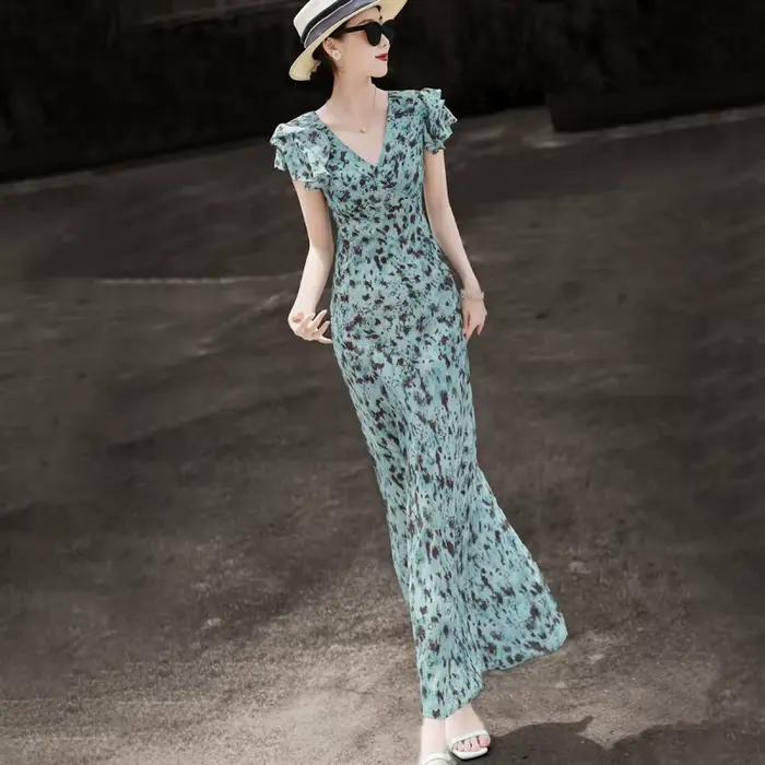 Nouvelle Robe d'été MEXCOCO à Motifs Floraux Français