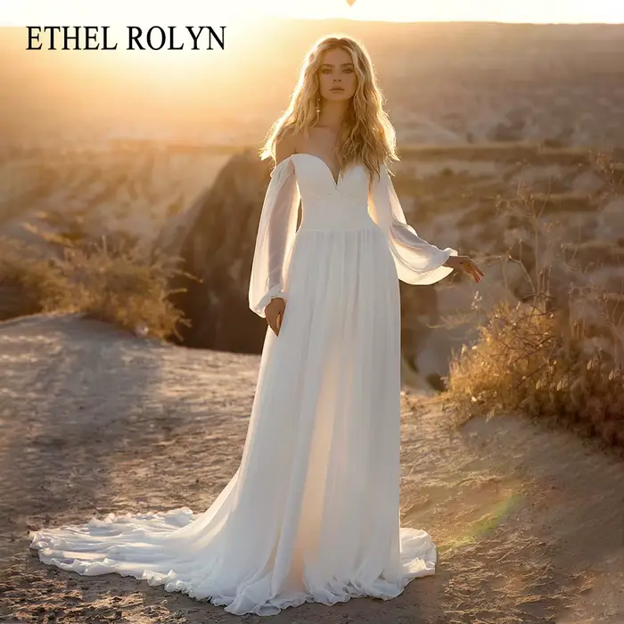 ETHEL ROLYN robe de mariée trapèze charmante perles chérie dos nu