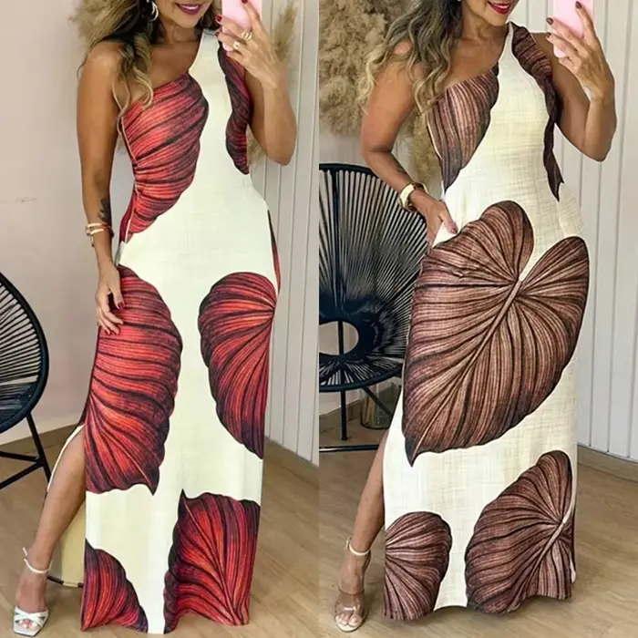 Robe longue élégante sans manches pour femmes